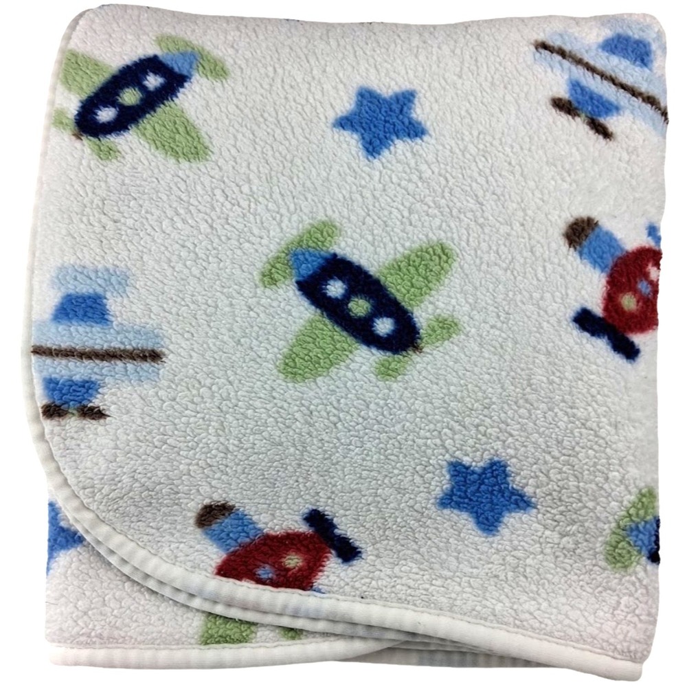 Circo White Airplane Baby Blanket Target Fleece Stars Blue Plane Boy Soft Lovey